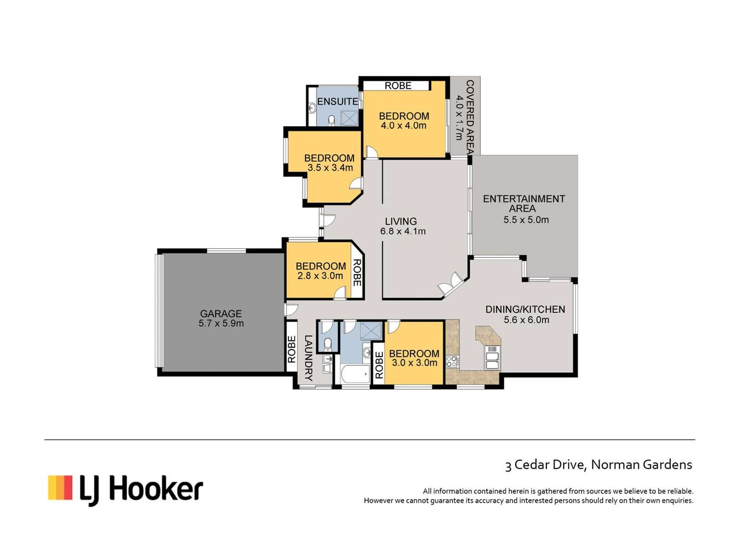 Floorplan of Homely house listing, 3 Cedar Drive, Norman Gardens QLD 4701