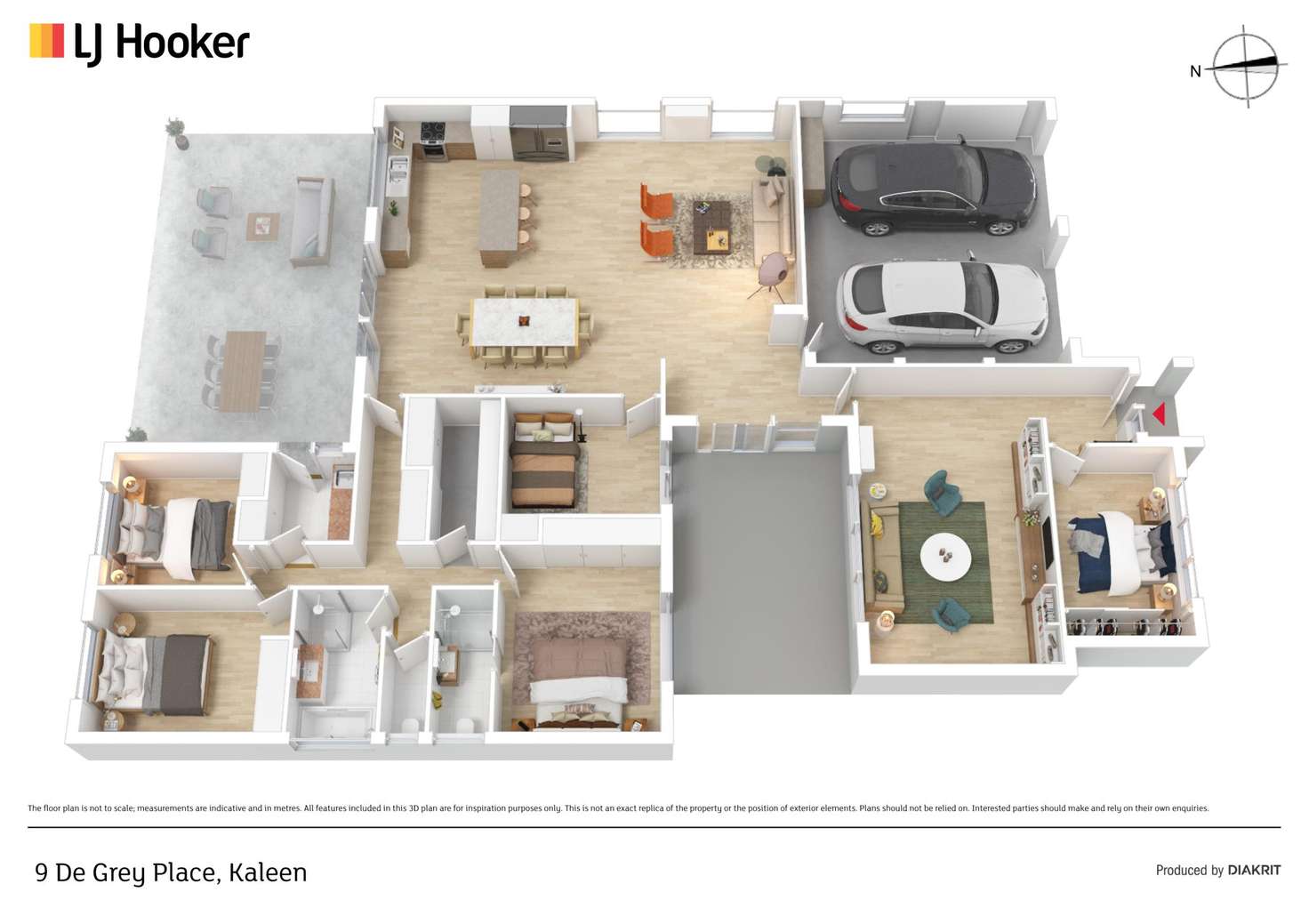 Floorplan of Homely house listing, 9 De Grey Place, Kaleen ACT 2617