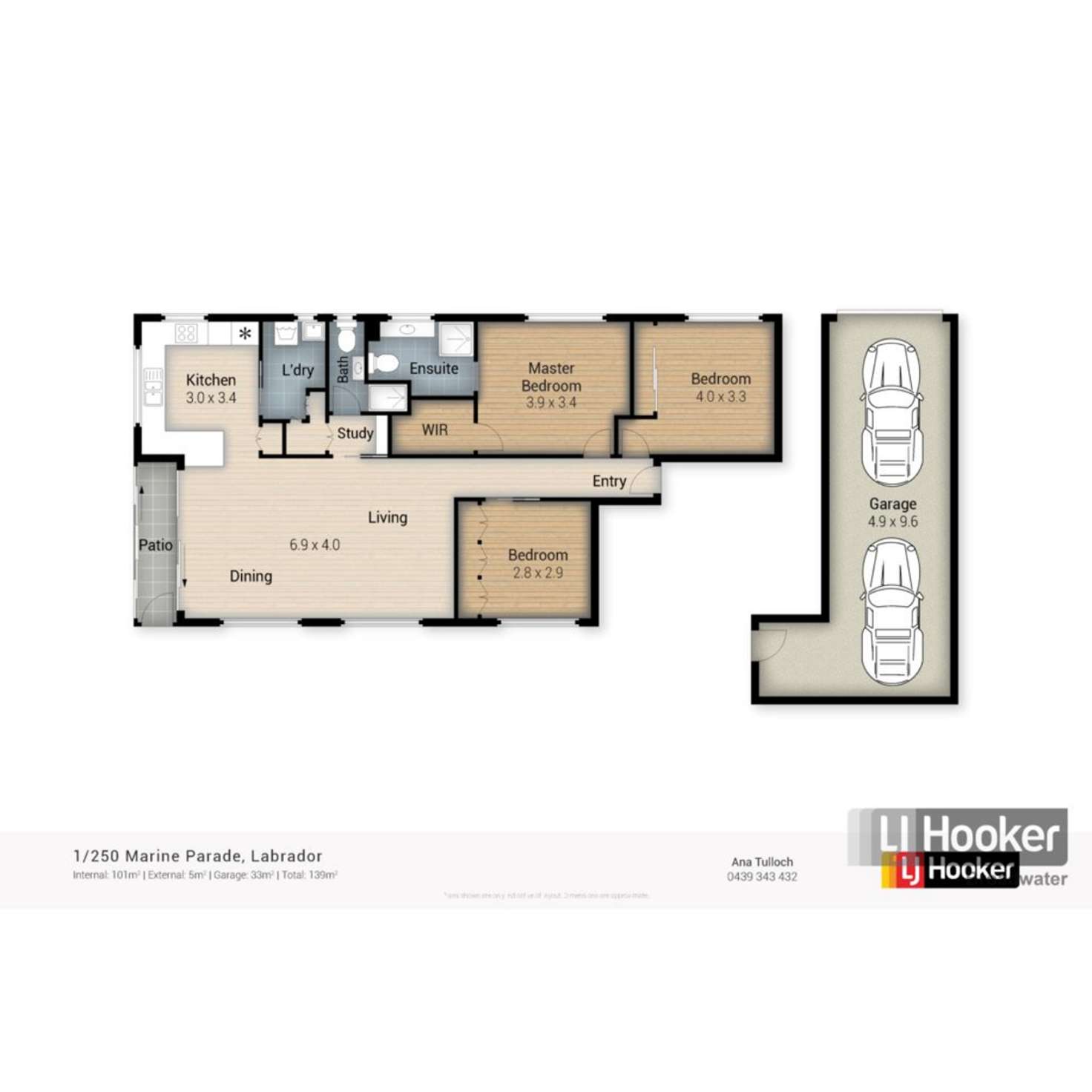 Floorplan of Homely apartment listing, 1/250 Marine Parade, Labrador QLD 4215