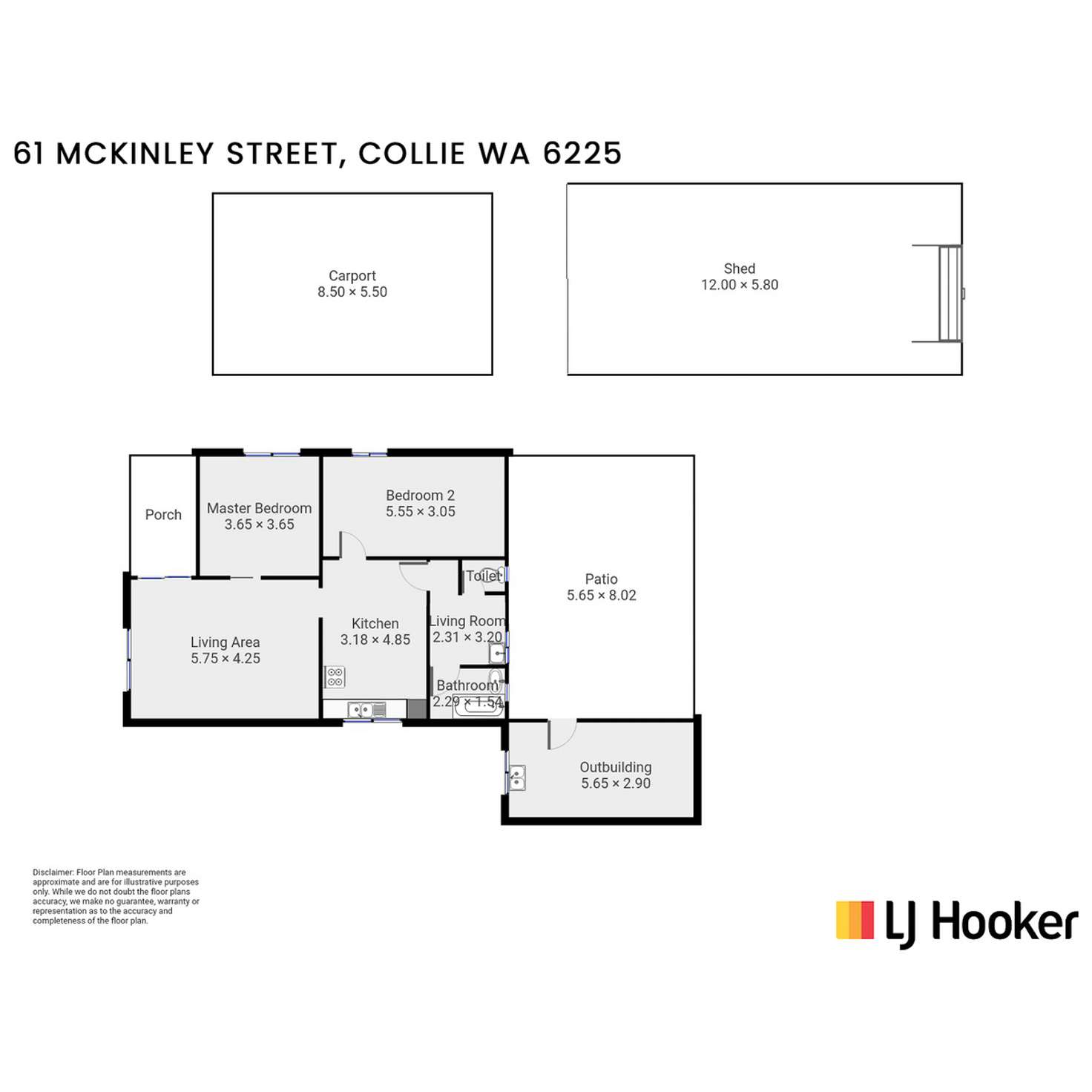 Floorplan of Homely house listing, 61 Mckinley Street, Collie WA 6225