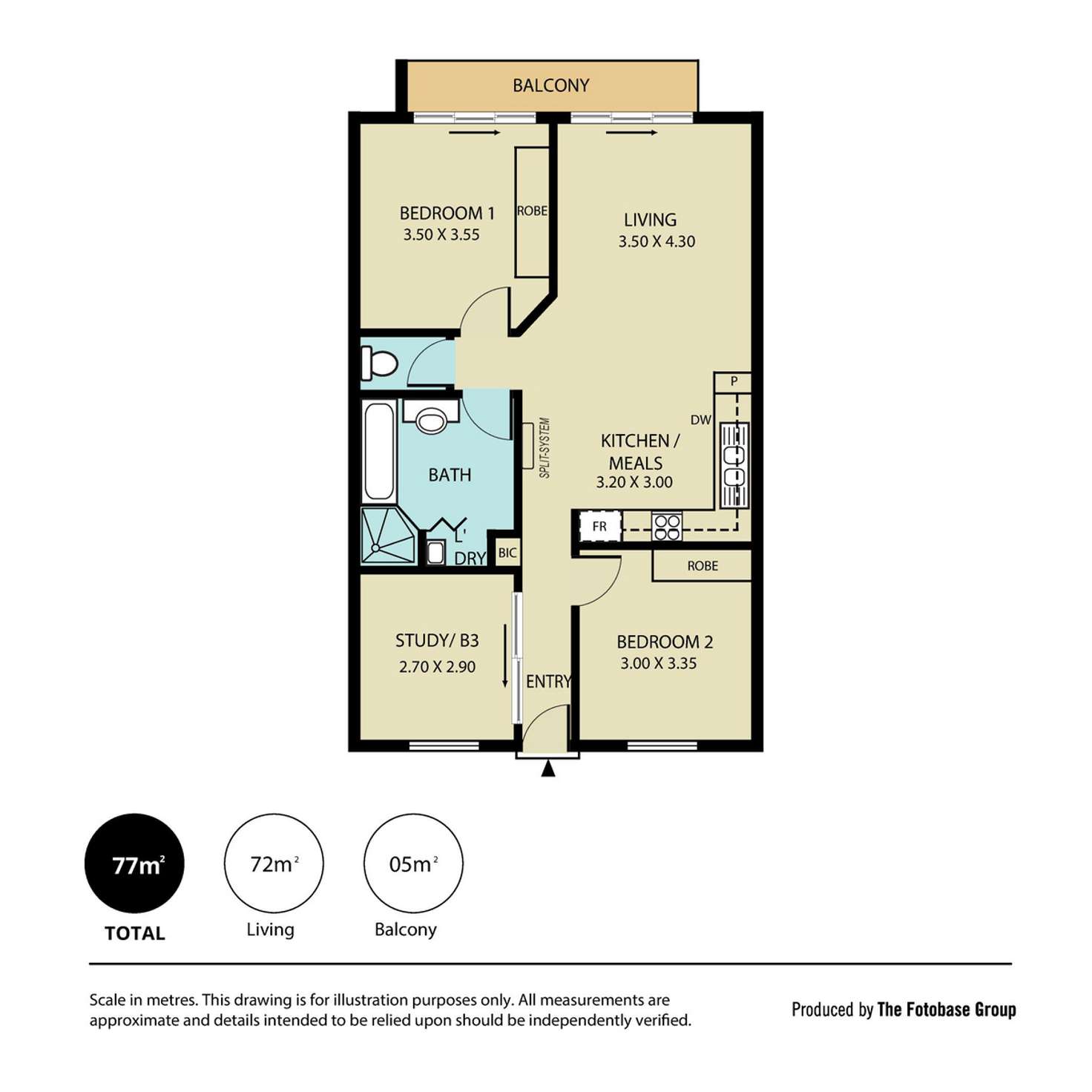 Floorplan of Homely unit listing, 24/10-16 Light Common, Mawson Lakes SA 5095