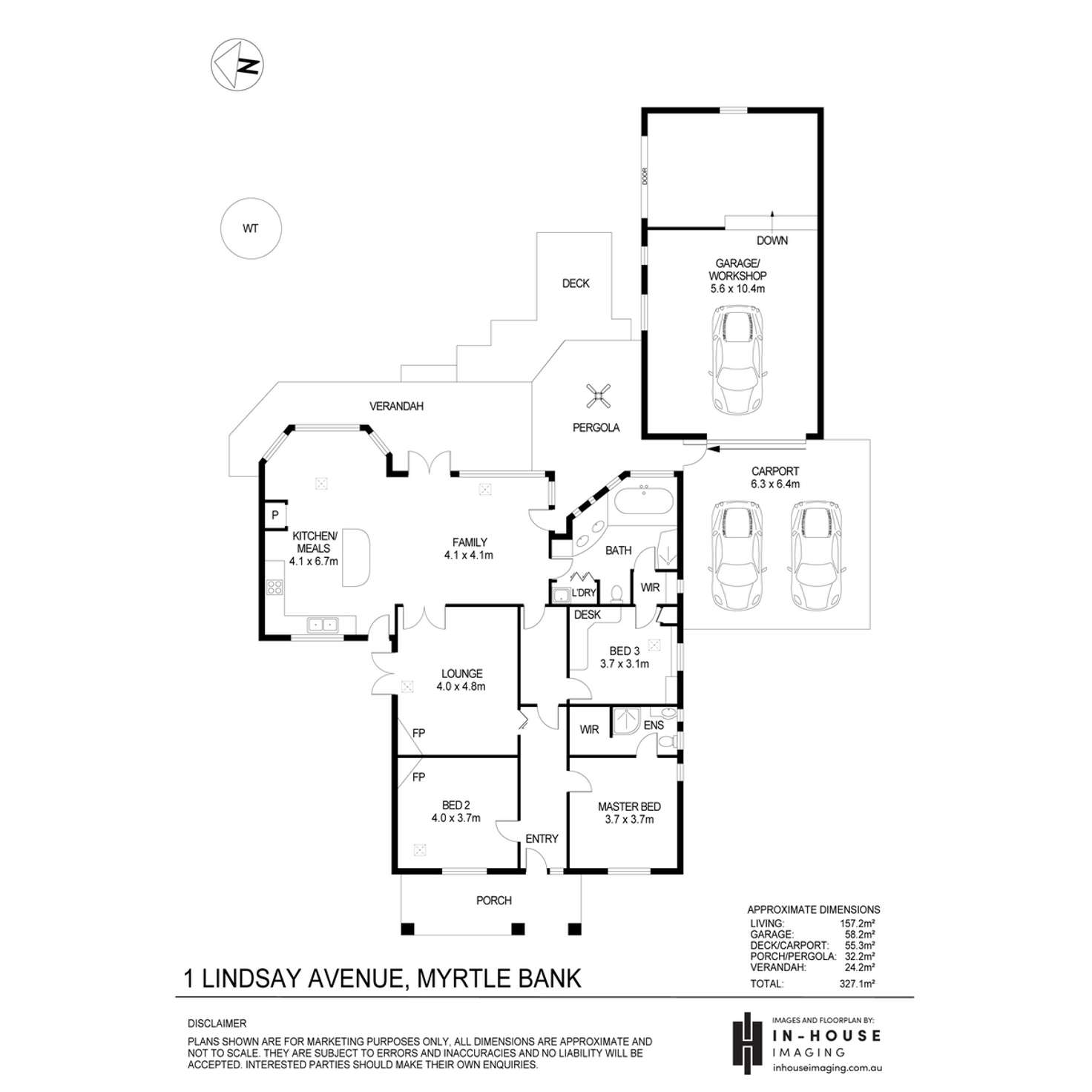 Floorplan of Homely house listing, 1 Lindsay Avenue, Myrtle Bank SA 5064