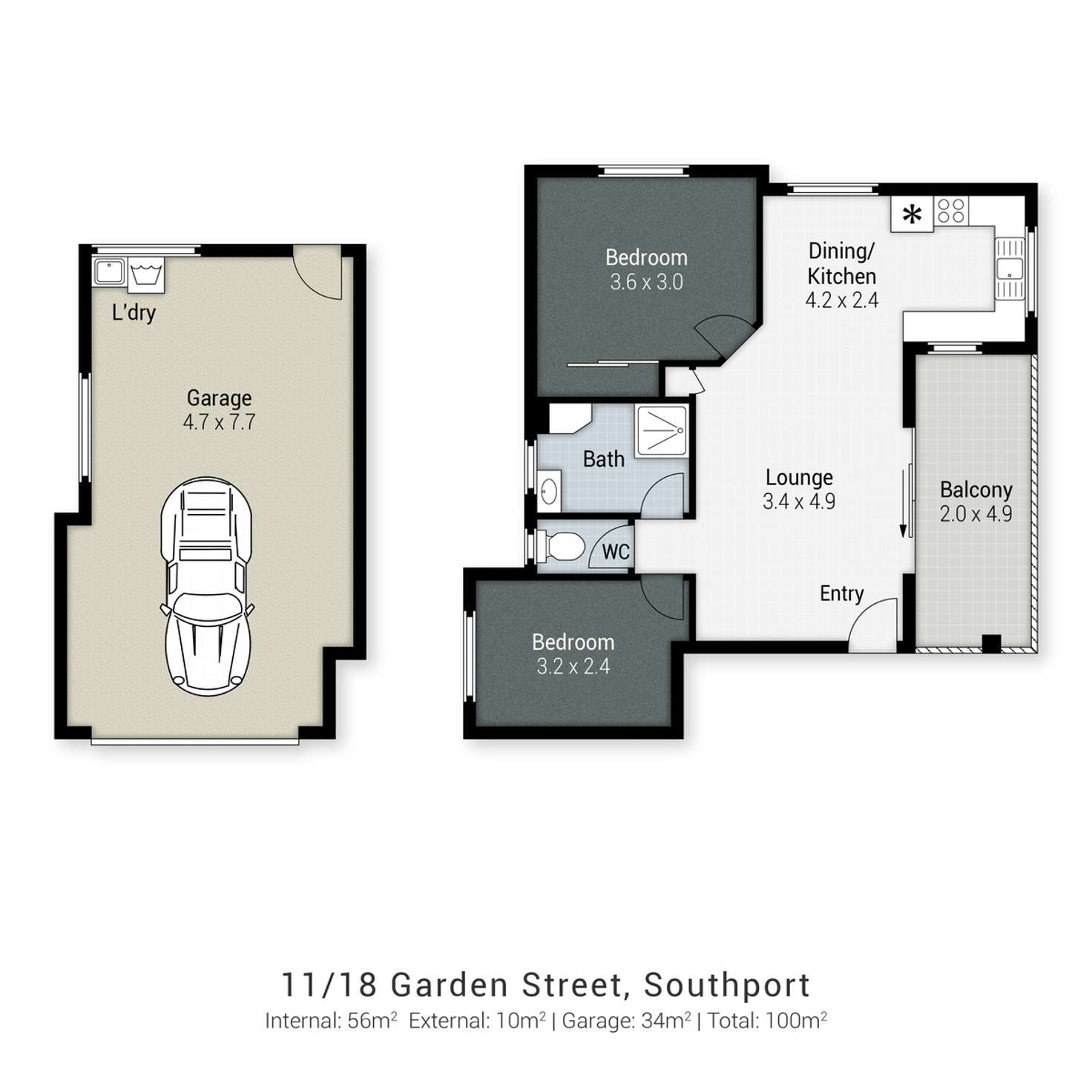 Floorplan of Homely unit listing, 11/18 Garden Street, Southport QLD 4215