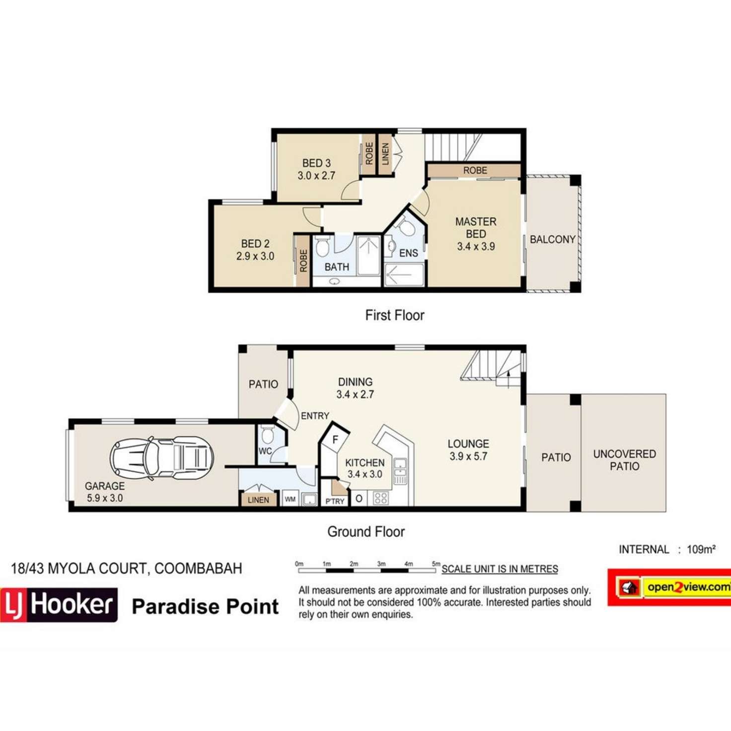Floorplan of Homely townhouse listing, 22/43 Myola Court, Coombabah QLD 4216