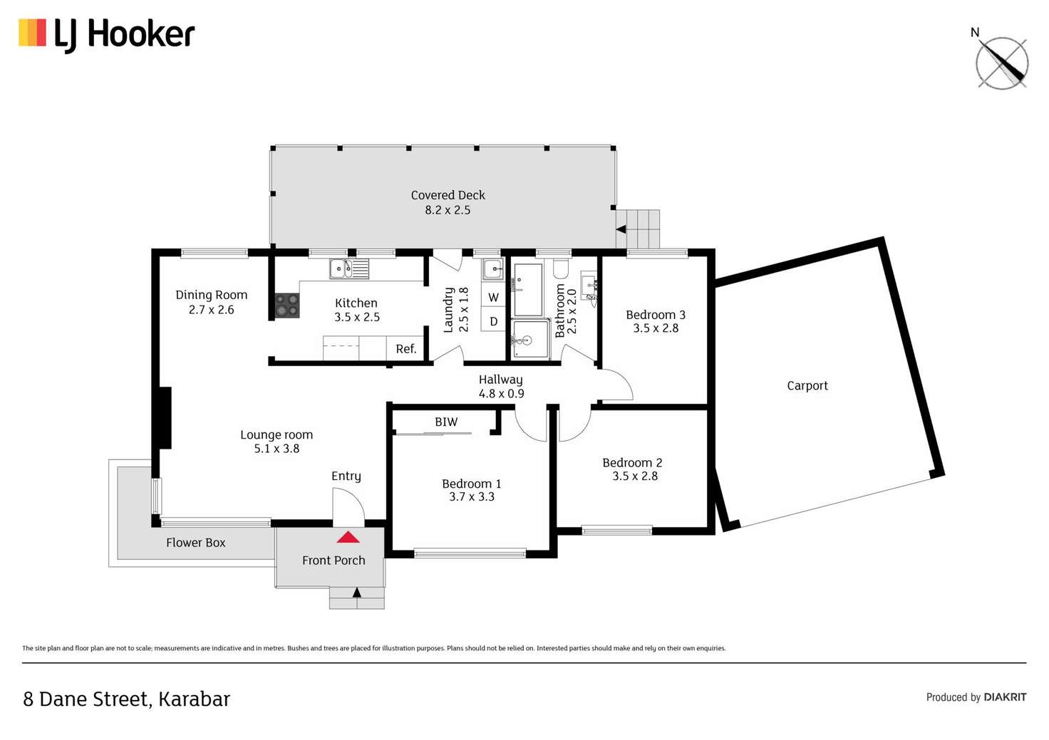 Floorplan of Homely house listing, 8 Dane Street, Karabar NSW 2620