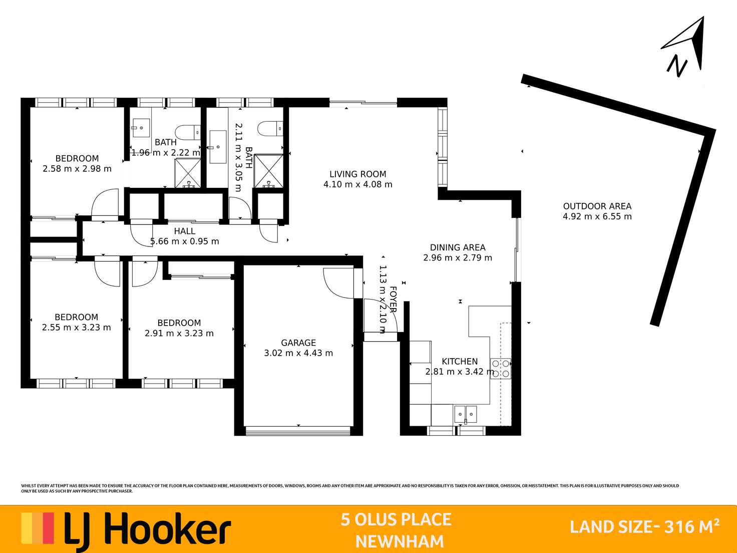 Floorplan of Homely house listing, 5 Olus Place, Newnham TAS 7248