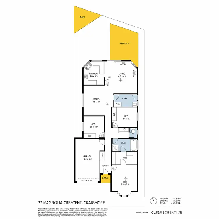 Floorplan of Homely house listing, 27 Magnolia Crescent, Craigmore SA 5114