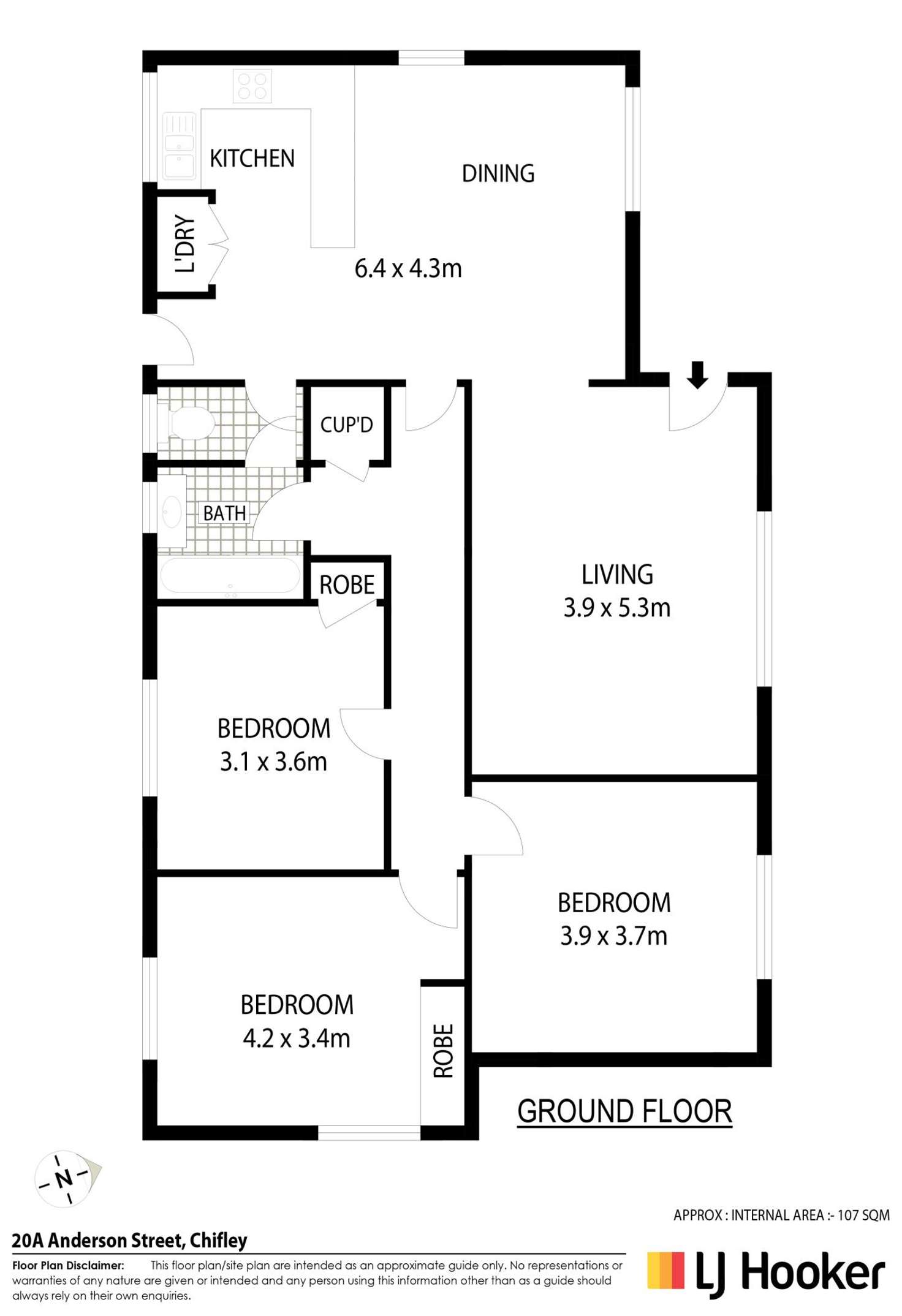 Floorplan of Homely house listing, 20A Anderson Street, Chifley ACT 2606