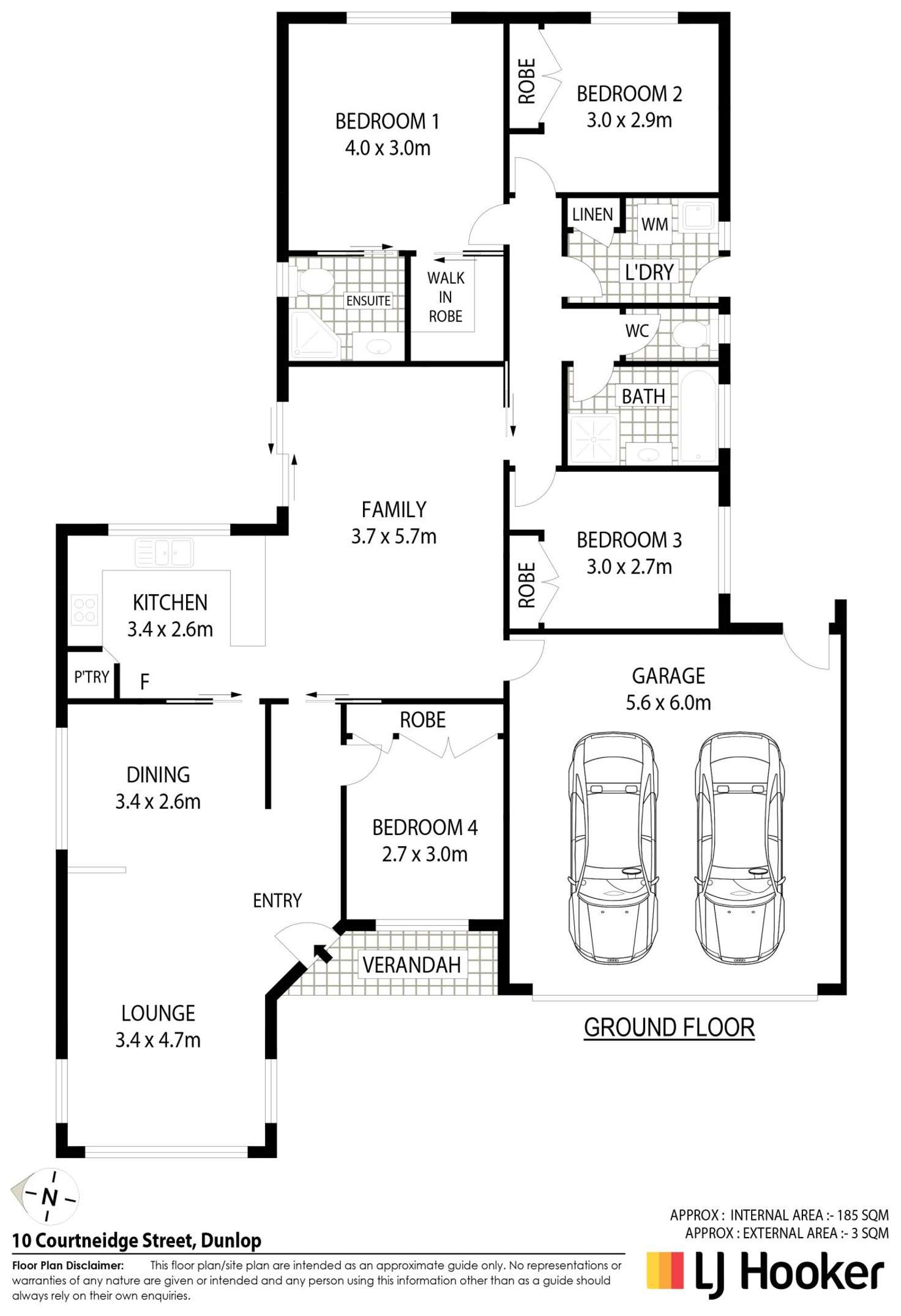 Floorplan of Homely house listing, 10 Courtneidge Street, Dunlop ACT 2615