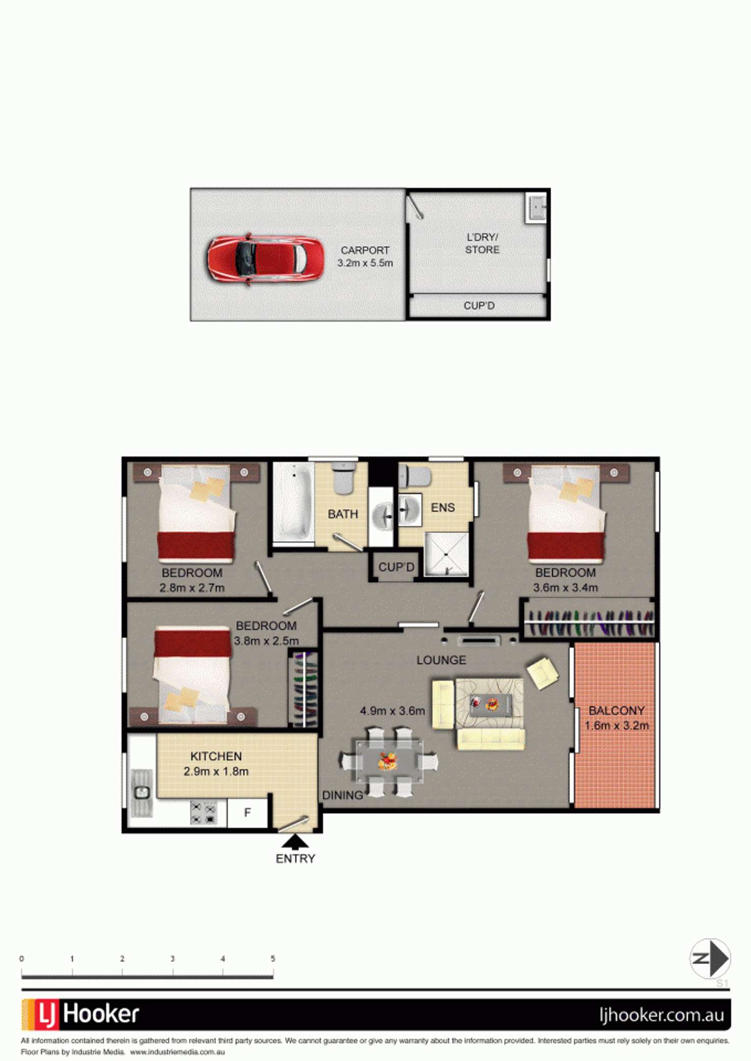 Floorplan of Homely unit listing, 2/30 Springvale Drive, Hawker ACT 2614