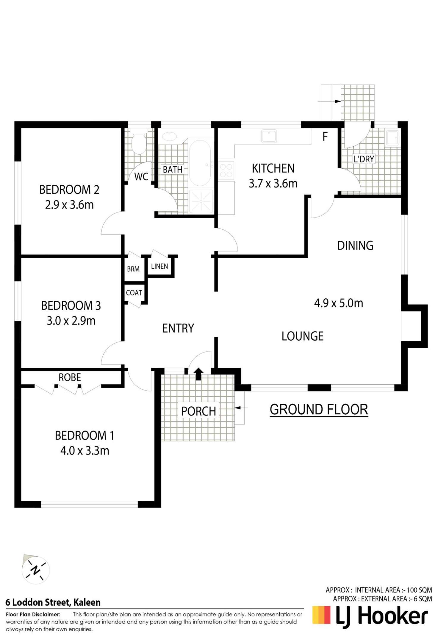 Floorplan of Homely house listing, 6 Loddon Street, Kaleen ACT 2617
