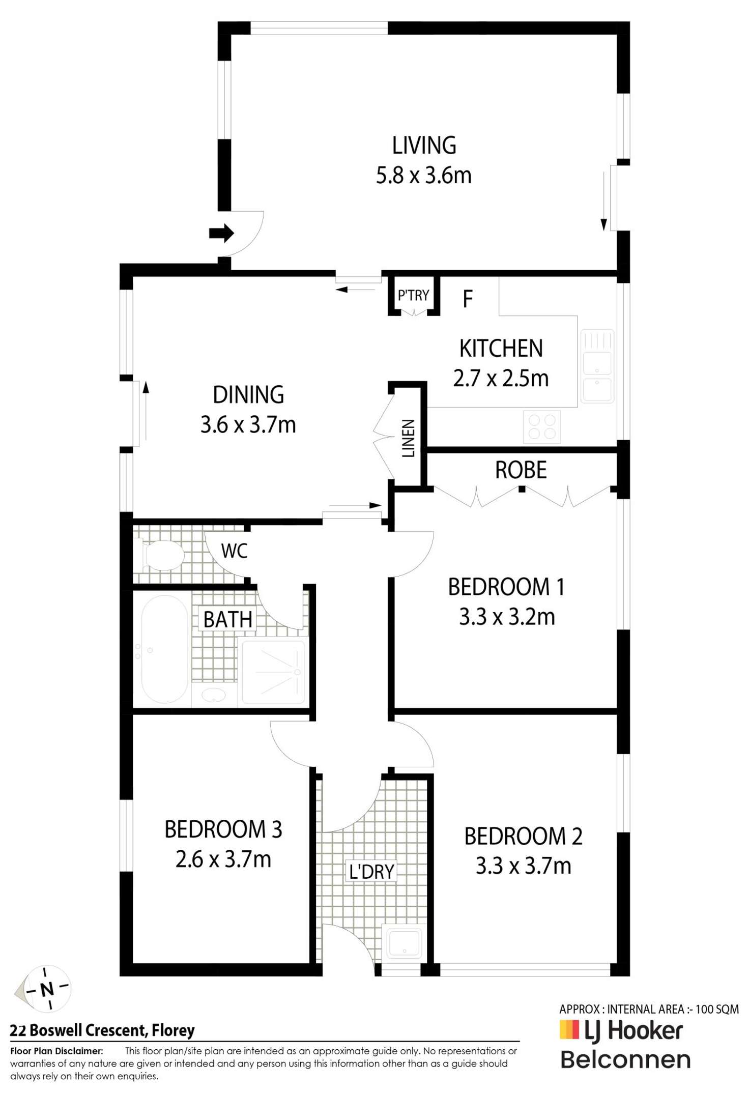 Floorplan of Homely house listing, 22 Boswell Crescent, Florey ACT 2615