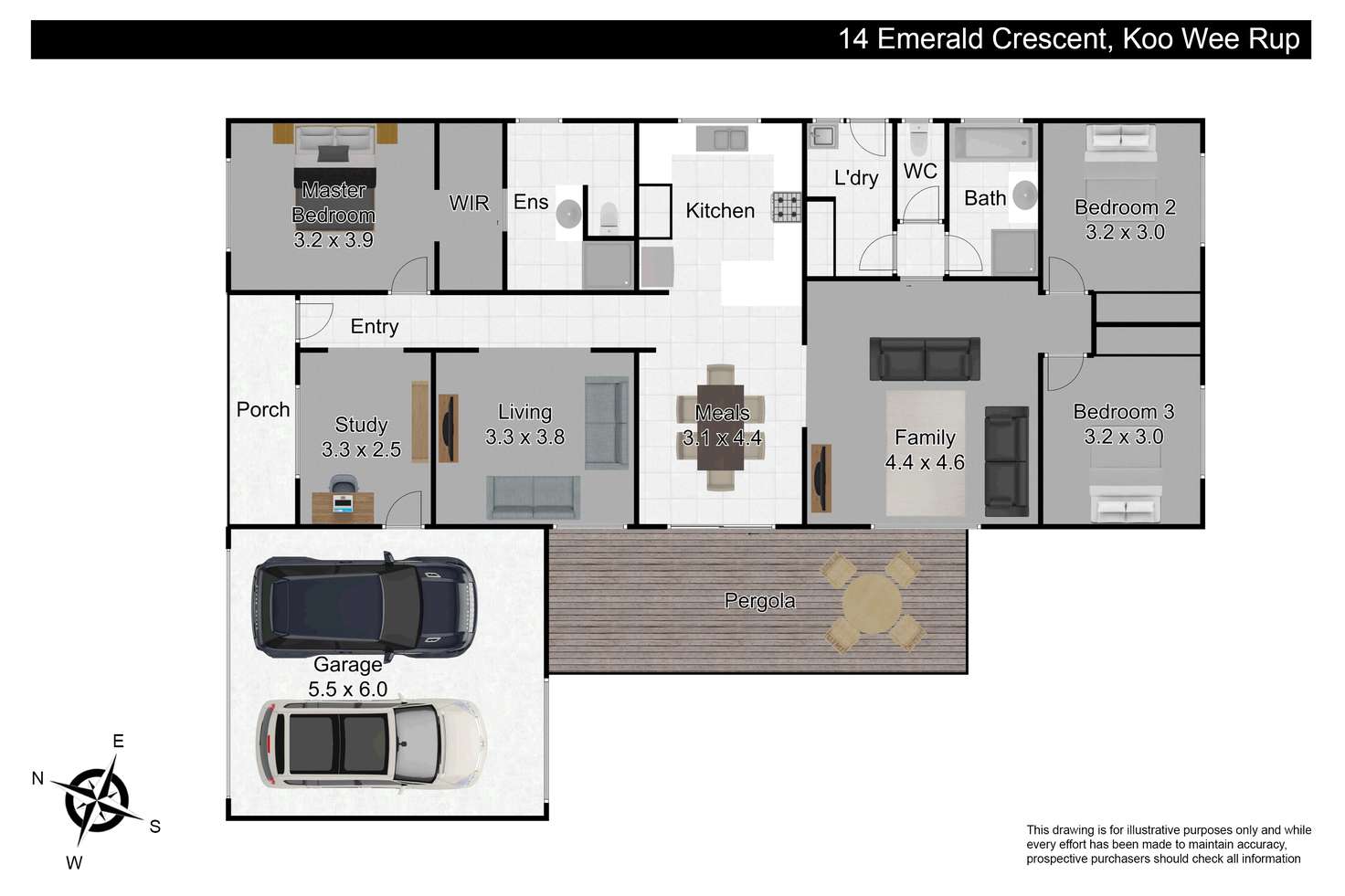 Floorplan of Homely house listing, 14 Emerald Crescent, Koo Wee Rup VIC 3981