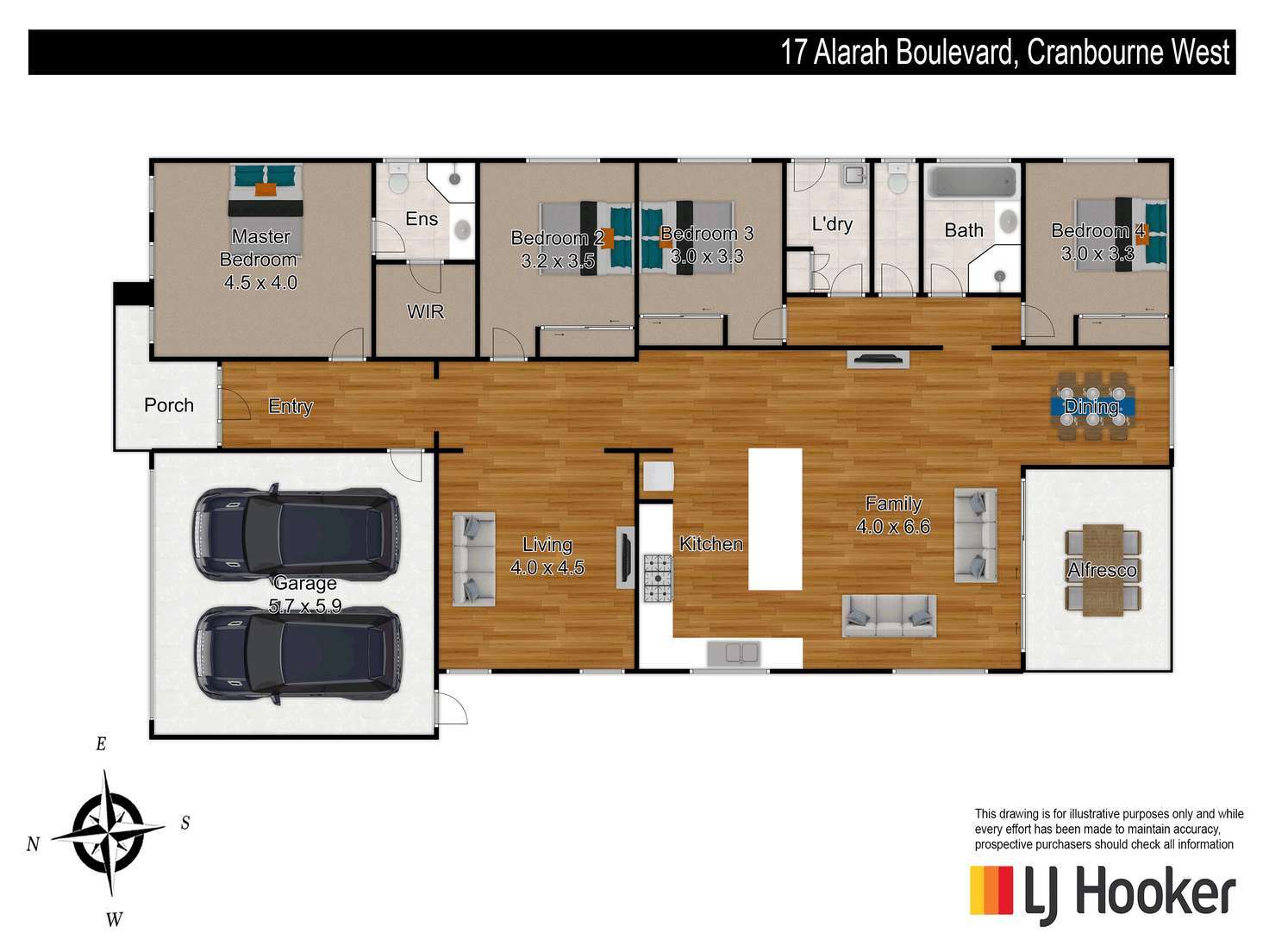 Floorplan of Homely house listing, 17 Alarah Boulevard, Cranbourne West VIC 3977