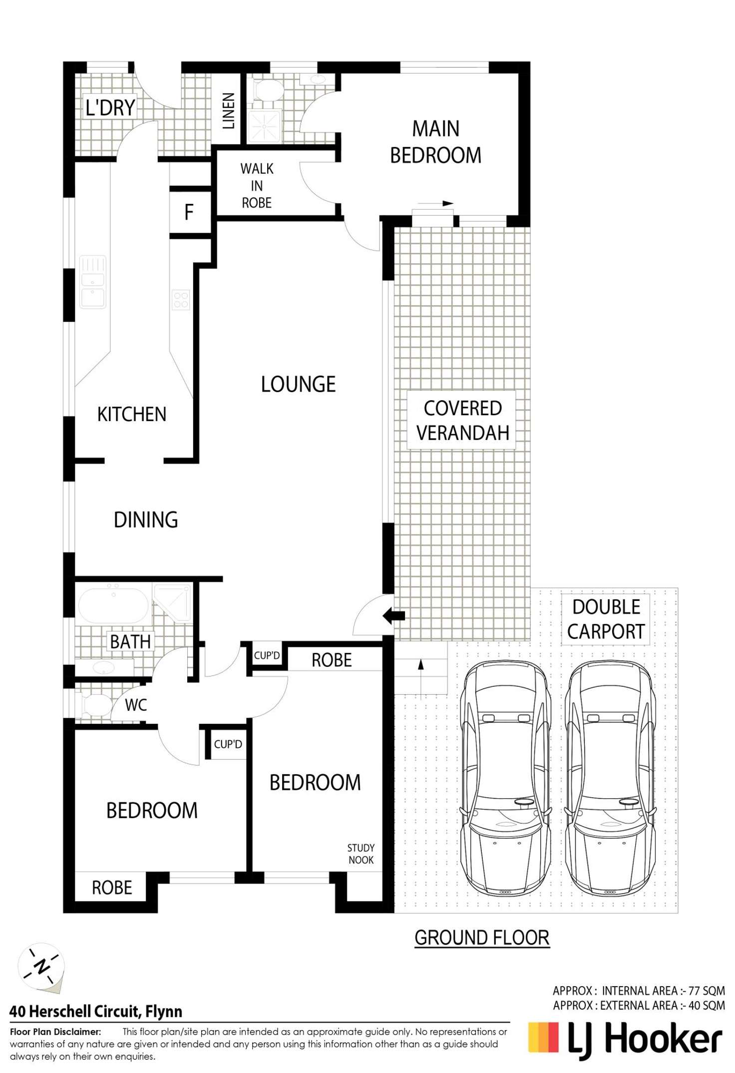Floorplan of Homely house listing, 40 Herschell Circuit, Flynn ACT 2615