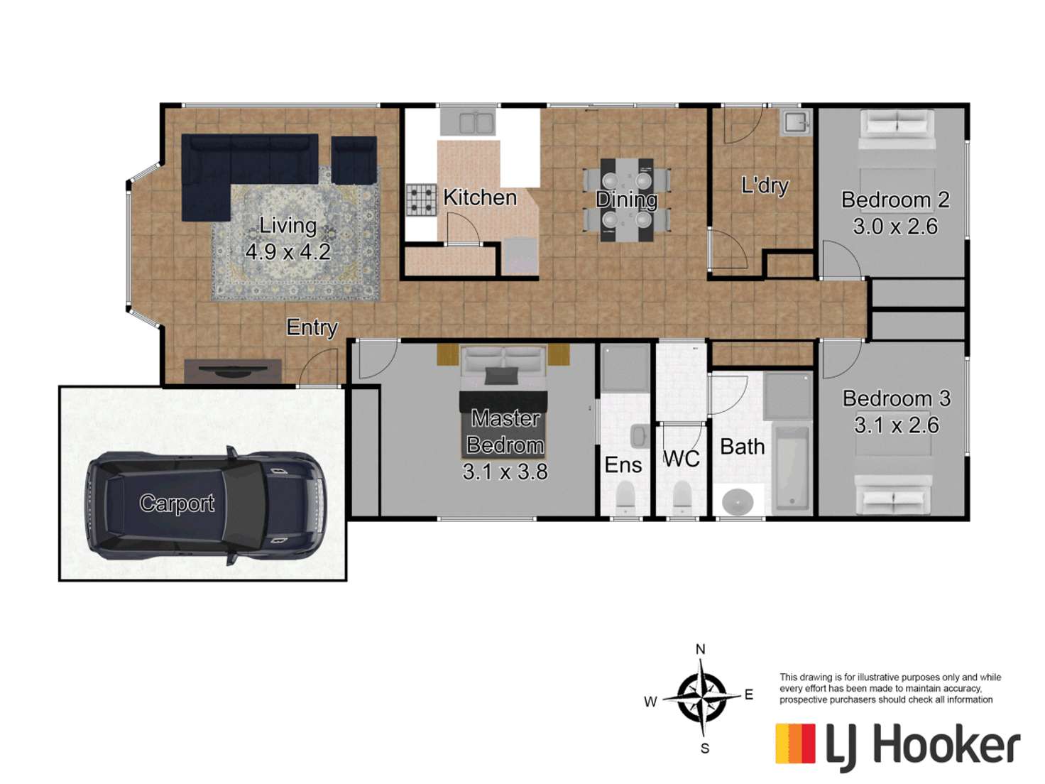 Floorplan of Homely unit listing, 32 Callistemon Avenue, Keysborough VIC 3173
