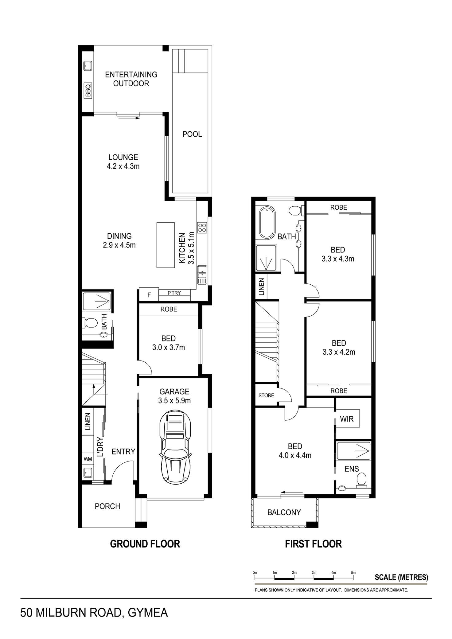 Floorplan of Homely semiDetached listing, 50b Milburn Road, Gymea NSW 2227