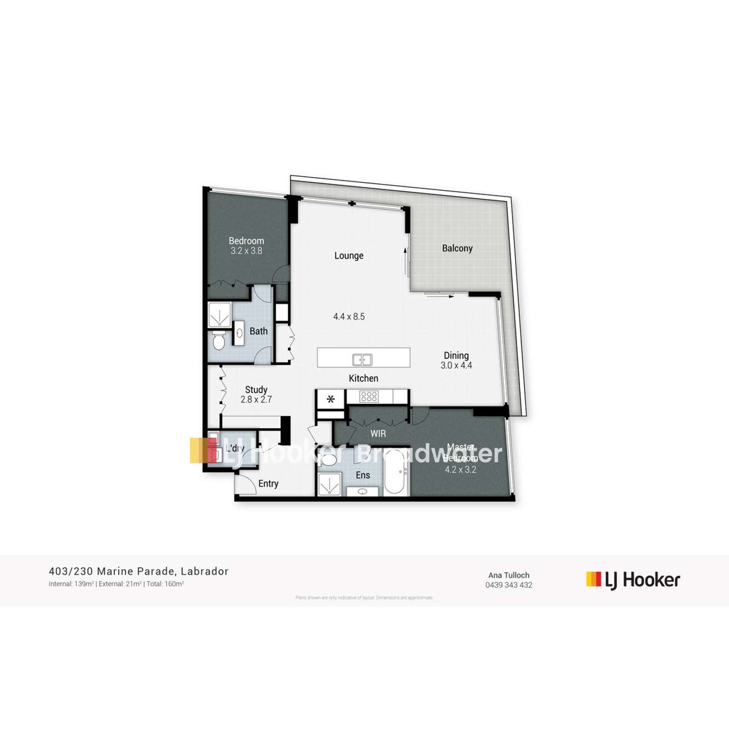 Floorplan of Homely apartment listing, 403/230 Marine Parade, Labrador QLD 4215