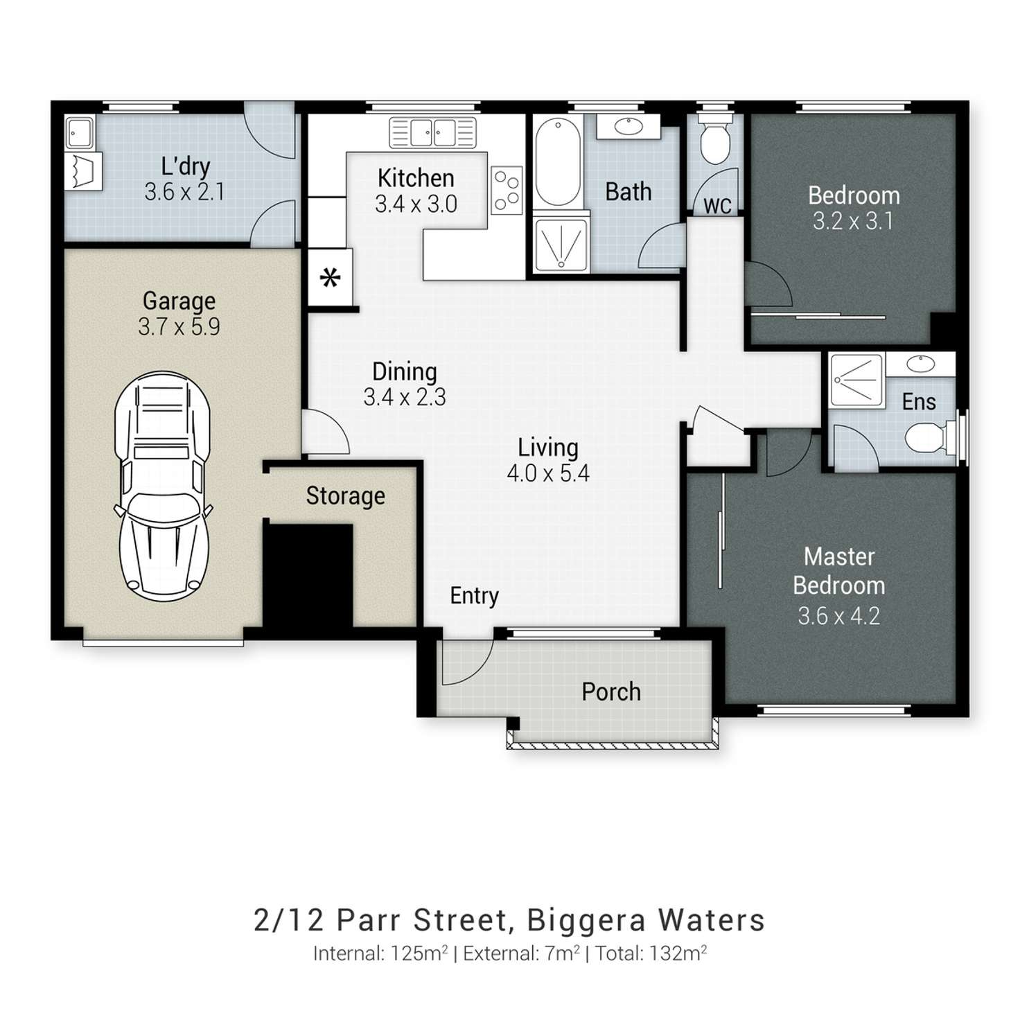 Floorplan of Homely unit listing, 2/12 Parr Street, Biggera Waters QLD 4216