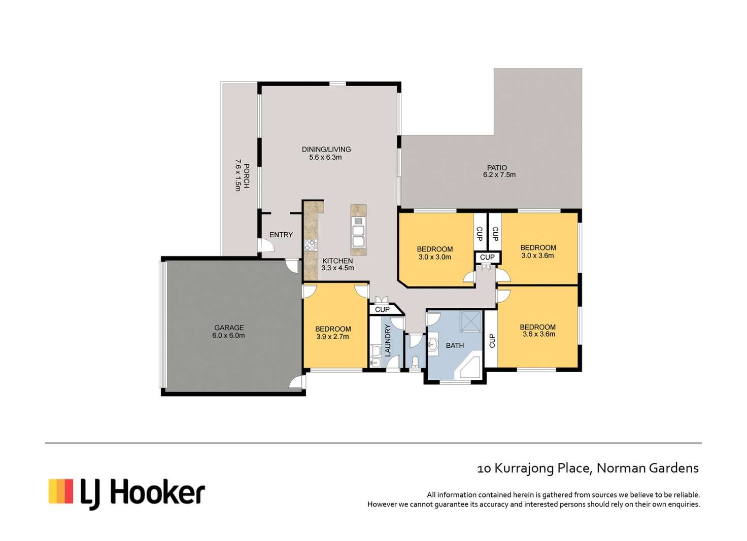 Floorplan of Homely house listing, 10 Kurrajong Place, Norman Gardens QLD 4701