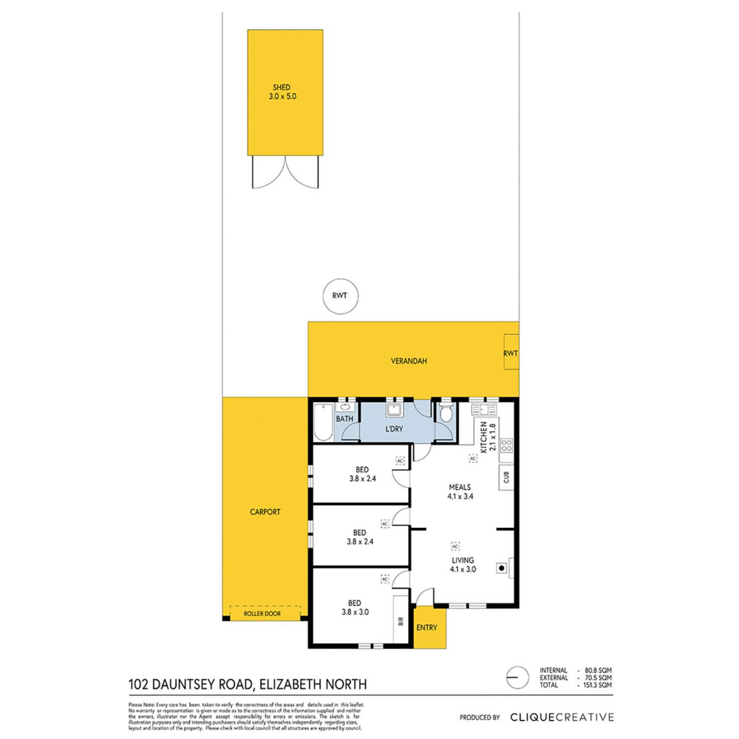 Floorplan of Homely house listing, 102 Dauntsey Road, Elizabeth North SA 5113