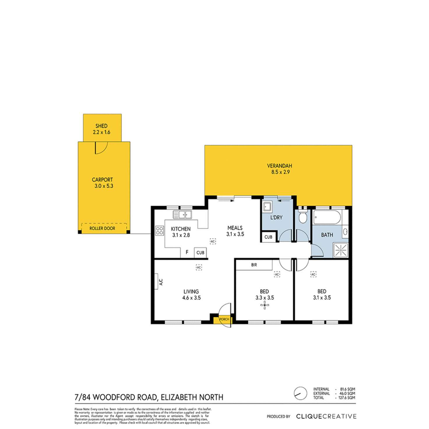 Floorplan of Homely house listing, 7/84 Woodford Road, Elizabeth North SA 5113