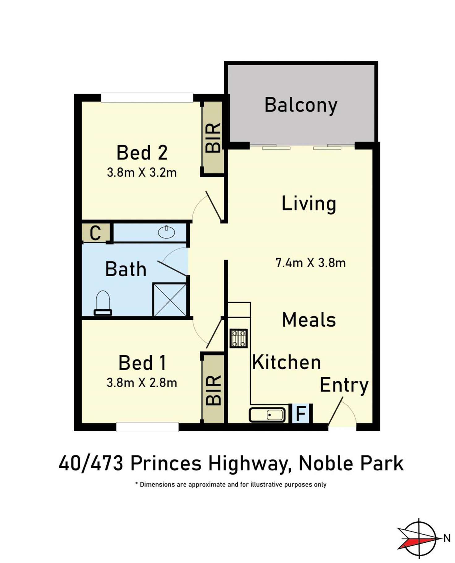 Floorplan of Homely unit listing, 40/473 Princes Highway, Noble Park VIC 3174