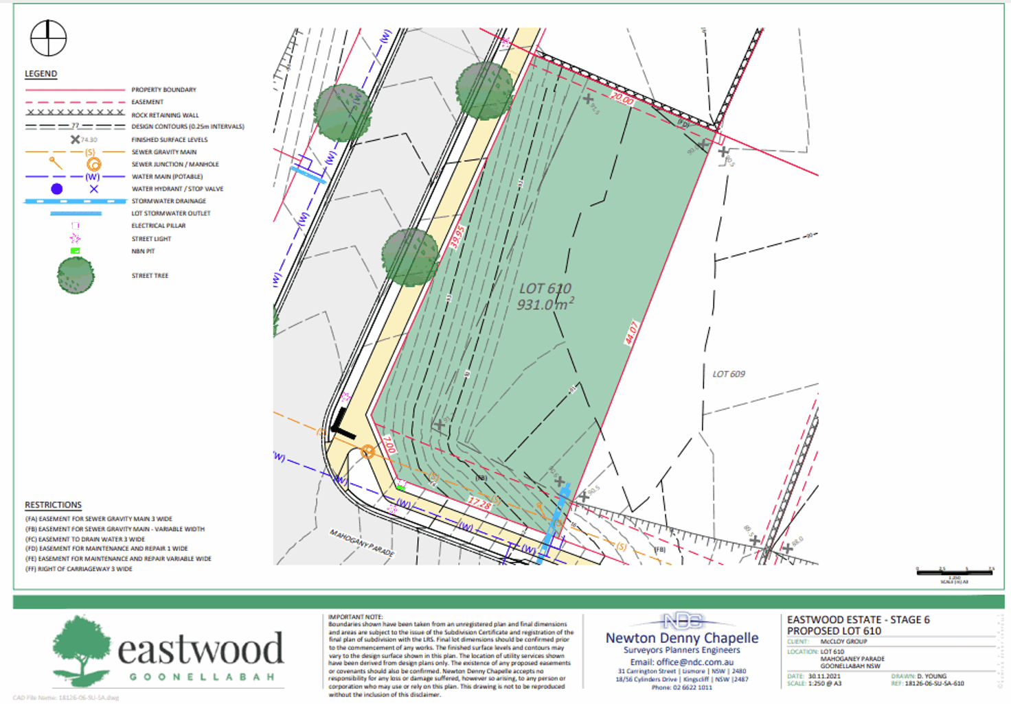 Floorplan of Homely residentialLand listing, Lot 610 Eastwood Estate, Goonellabah NSW 2480