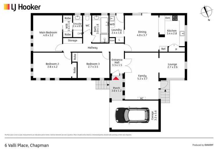 Floorplan of Homely house listing, 6 Valli Place, Chapman ACT 2611