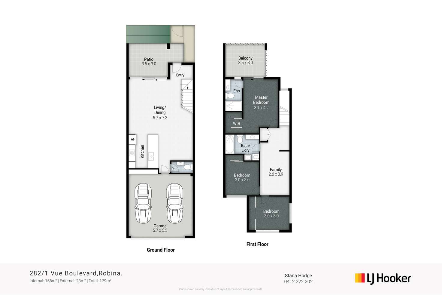 Floorplan of Homely townhouse listing, 282/1 Vue Boulevard, Robina QLD 4226
