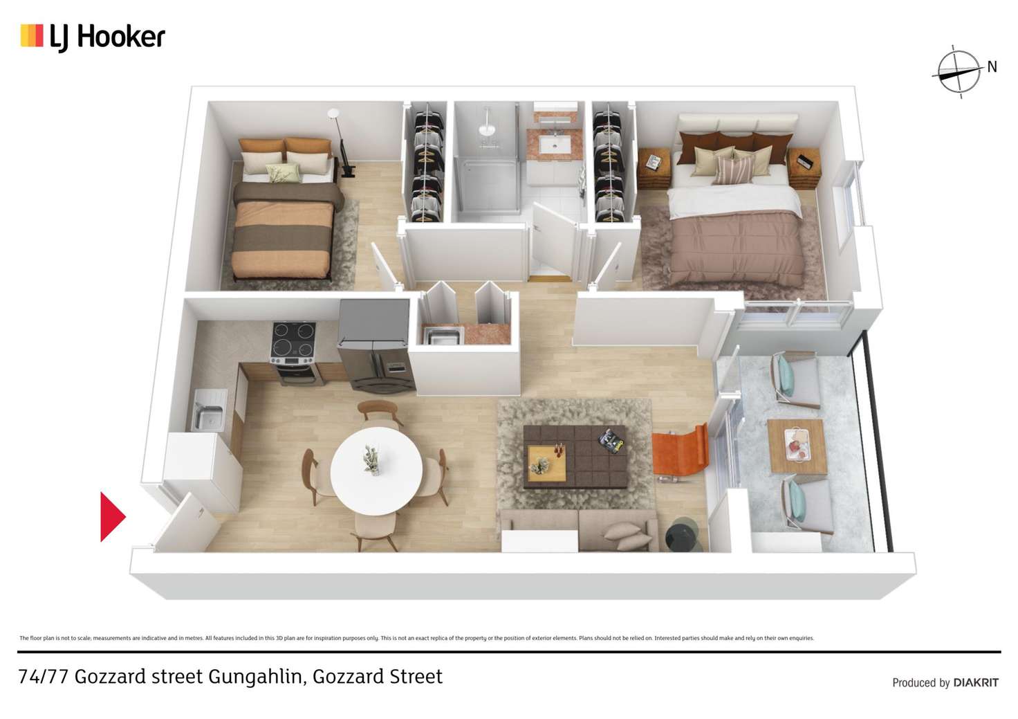 Floorplan of Homely apartment listing, 74/77 Gozzard Street, Gungahlin ACT 2912