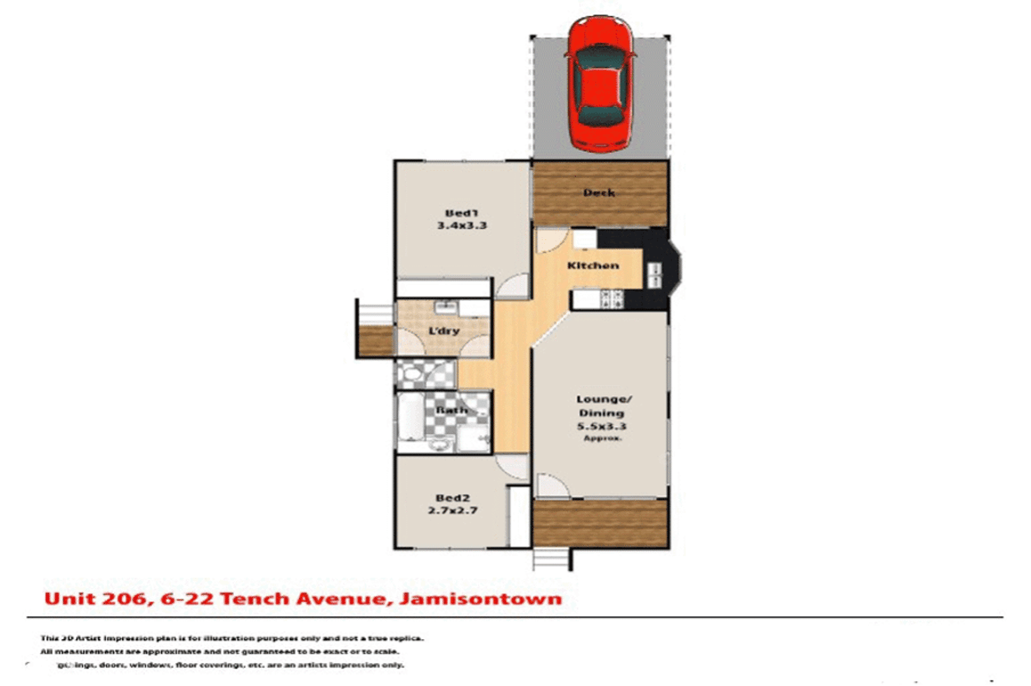 Floorplan of Homely villa listing, 206/6-22 Tench Avenue, Jamisontown NSW 2750