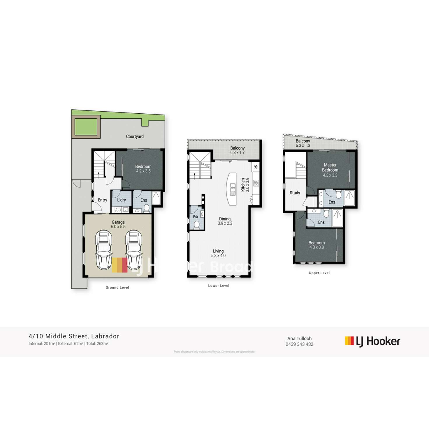 Floorplan of Homely townhouse listing, 4/10 Middle Street, Labrador QLD 4215