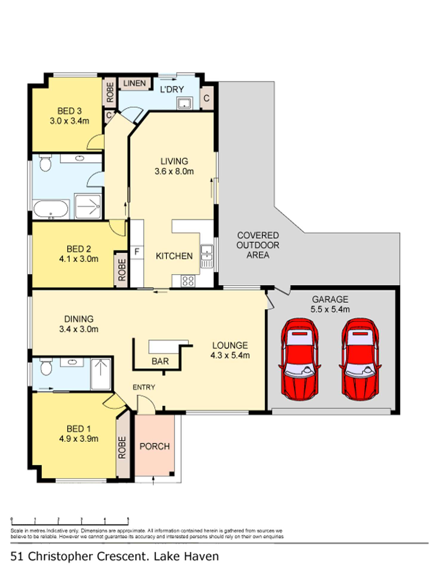 Floorplan of Homely house listing, 51 Christopher Crescent, Lake Haven NSW 2263