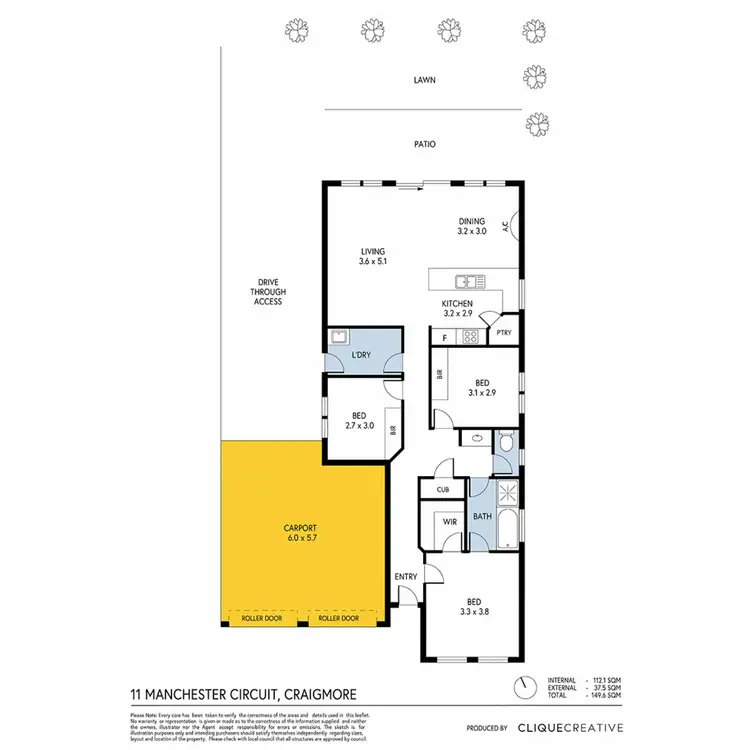 Floorplan of Homely house listing, 11 Manchester Circuit, Craigmore SA 5114
