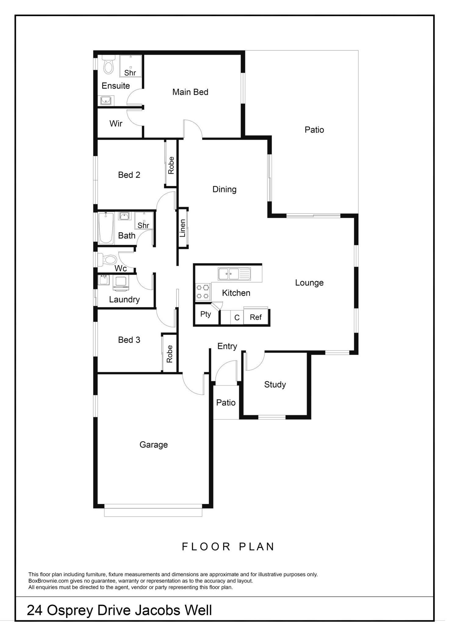 Floorplan of Homely house listing, 24 Osprey Drive, Jacobs Well QLD 4208