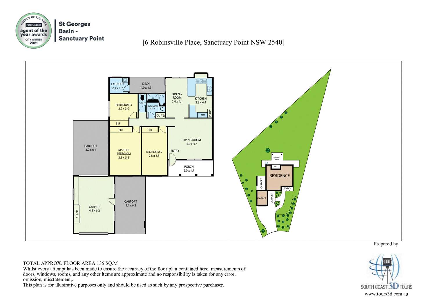 Floorplan of Homely house listing, 6 Robinsville Place, Sanctuary Point NSW 2540