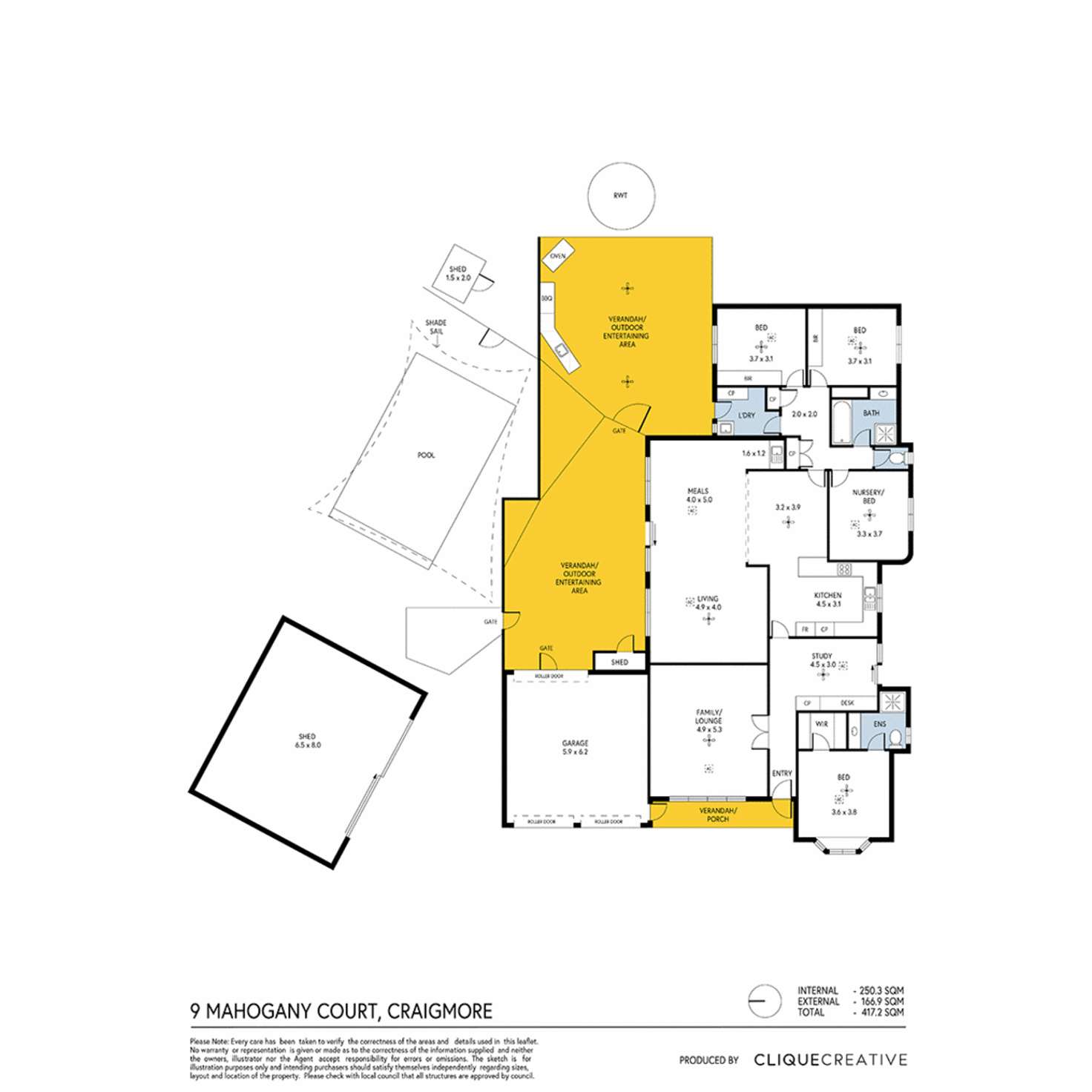 Floorplan of Homely house listing, 9 Mahogany Court, Craigmore SA 5114