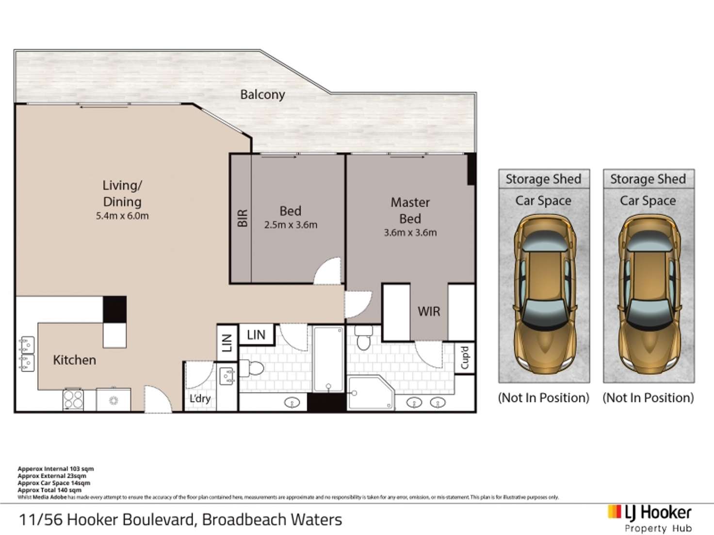 Floorplan of Homely unit listing, 11/56 Hooker Boulevard, Mermaid Waters QLD 4218