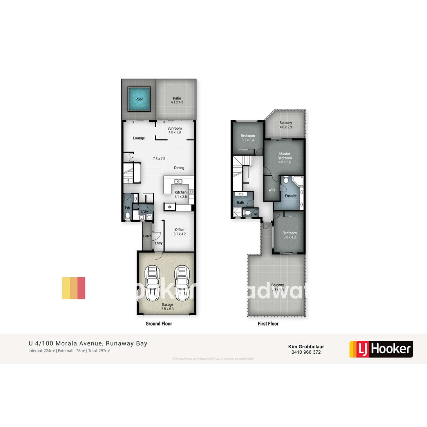 Floorplan of Homely townhouse listing, 4/100 Morala Avenue, Runaway Bay QLD 4216