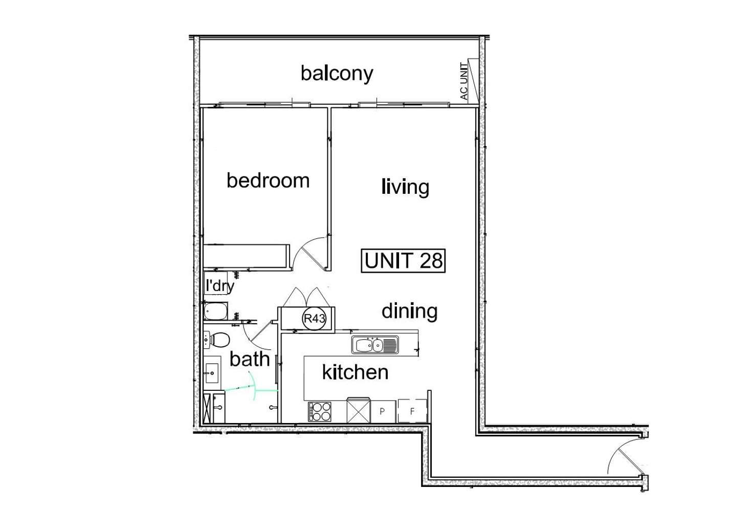 Floorplan of Homely unit listing, 28/21 Wiseman Street, Macquarie ACT 2614