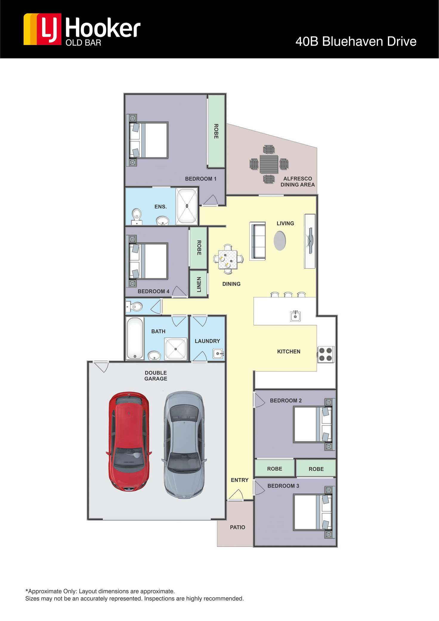 Floorplan of Homely house listing, 40B Bluehaven Drive, Old Bar NSW 2430