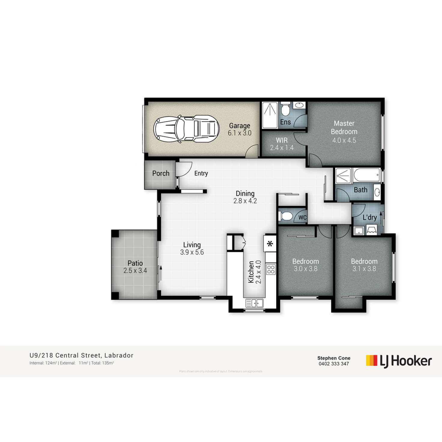 Floorplan of Homely semiDetached listing, 9/218 Central Street, Labrador QLD 4215