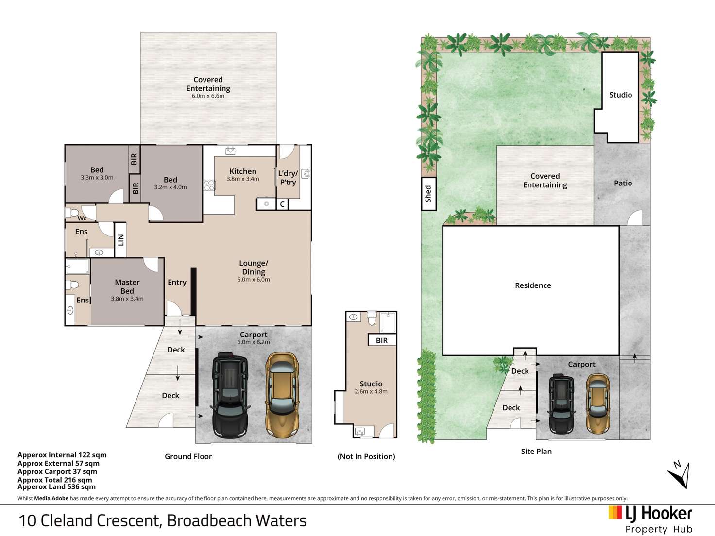 Floorplan of Homely house listing, 10 Cleland Crescent, Broadbeach Waters QLD 4218