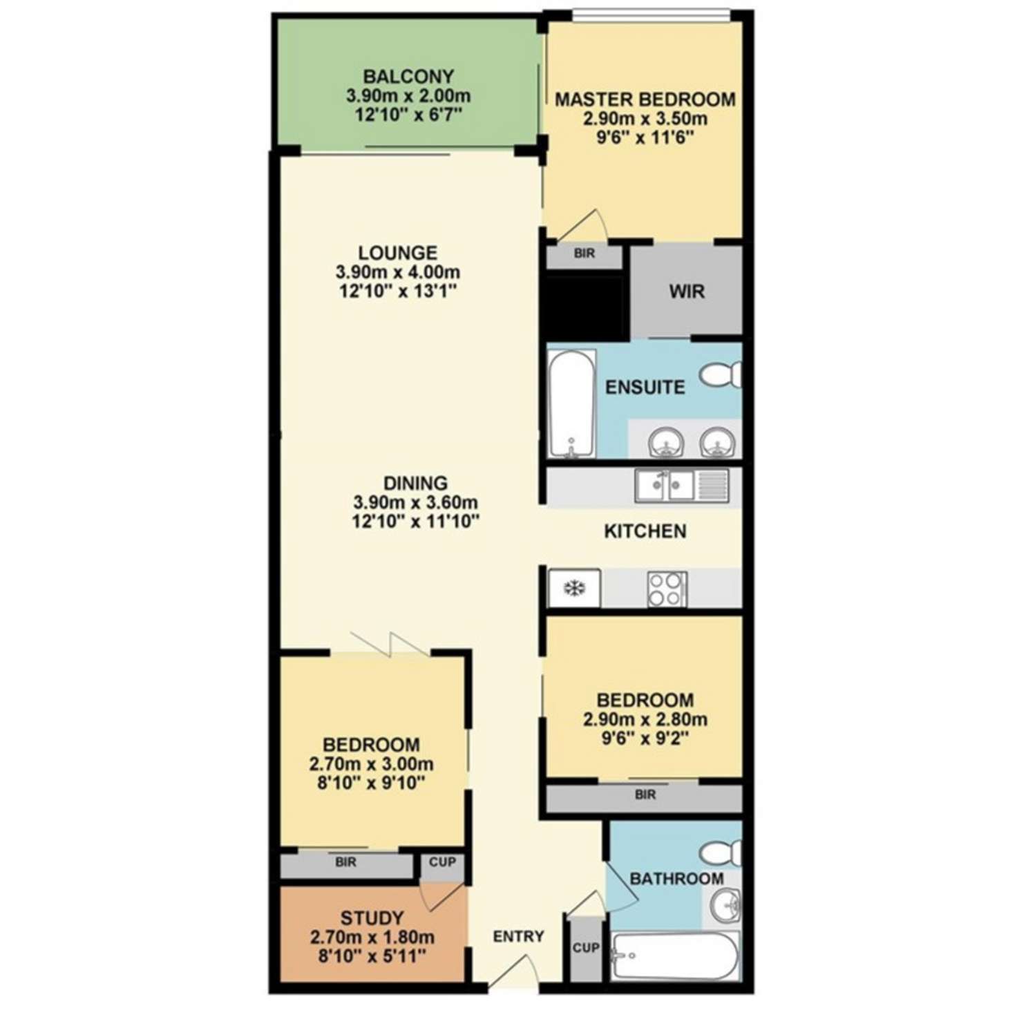 Floorplan of Homely apartment listing, 315/19 Imperial Parade, Labrador QLD 4215