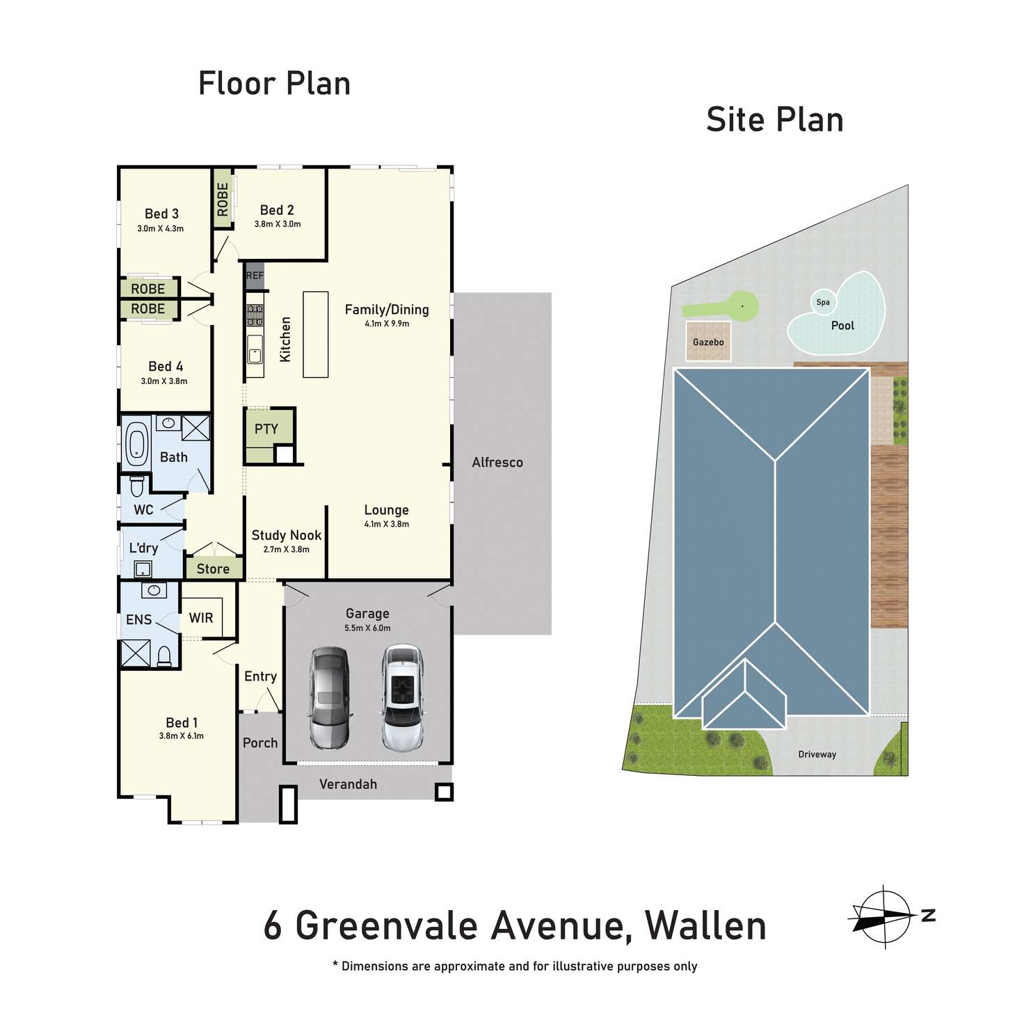 Floorplan of Homely house listing, 6 Greenvale Avenue, Wallan VIC 3756