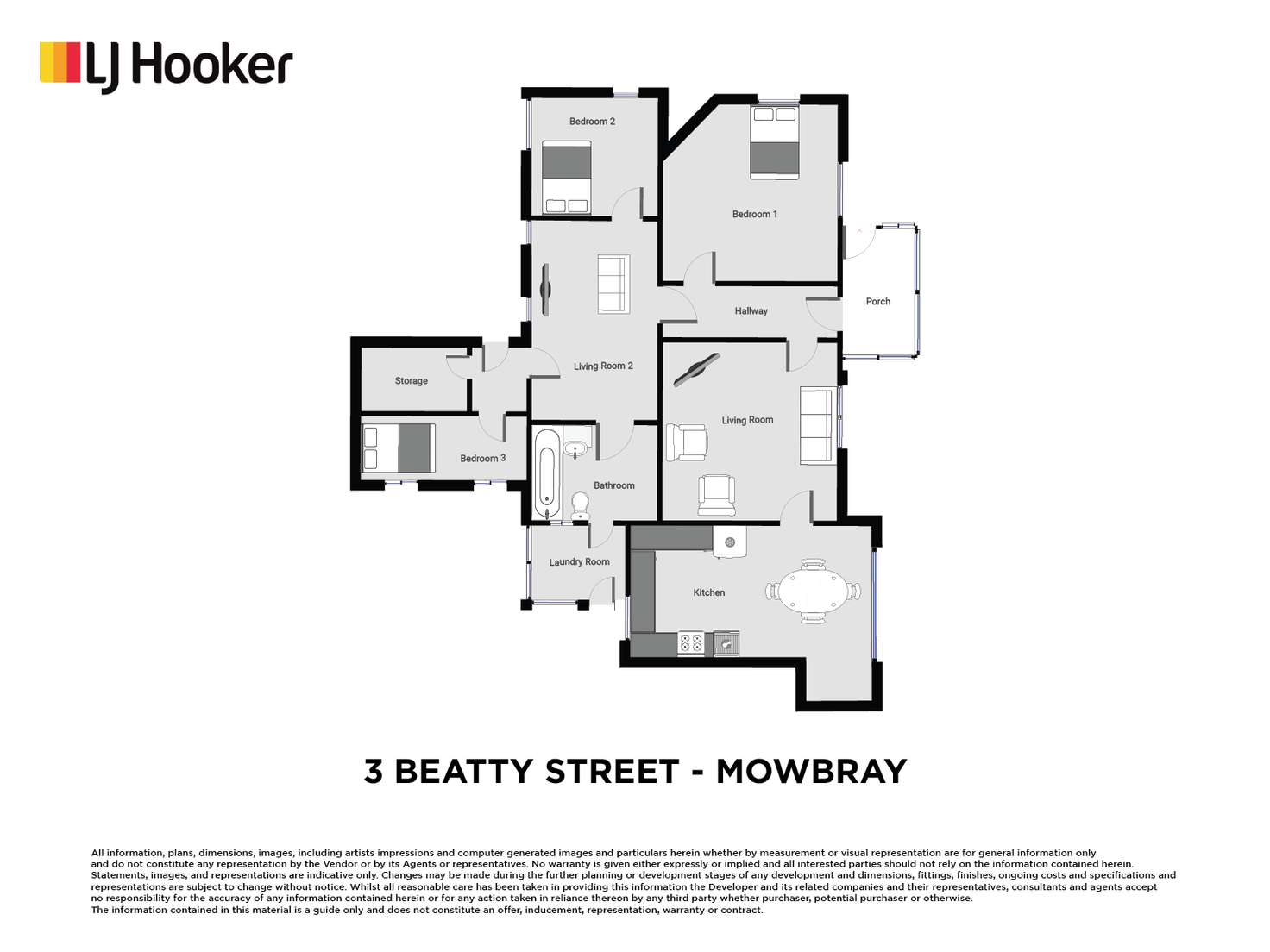 Floorplan of Homely house listing, 3 Beatty Street, Mowbray TAS 7248