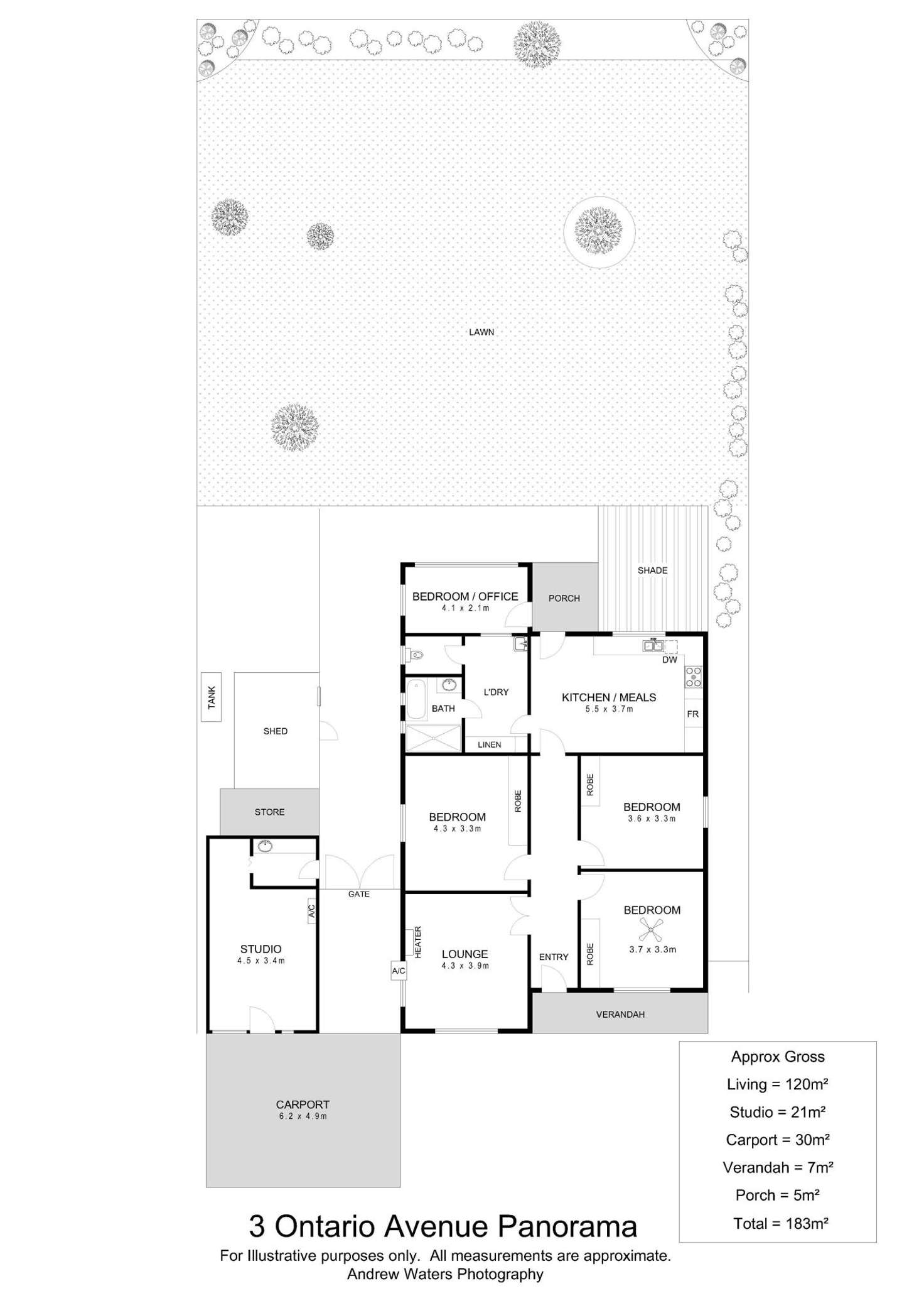 Floorplan of Homely house listing, 3 Ontario Avenue, Panorama SA 5041