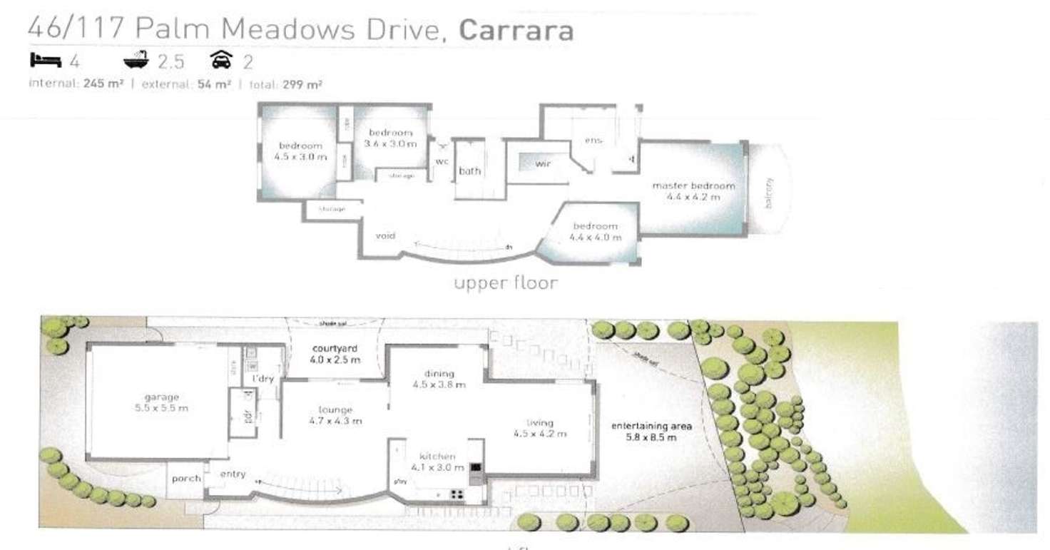Floorplan of Homely house listing, 46/117 Palm Meadows Drive, Carrara QLD 4211
