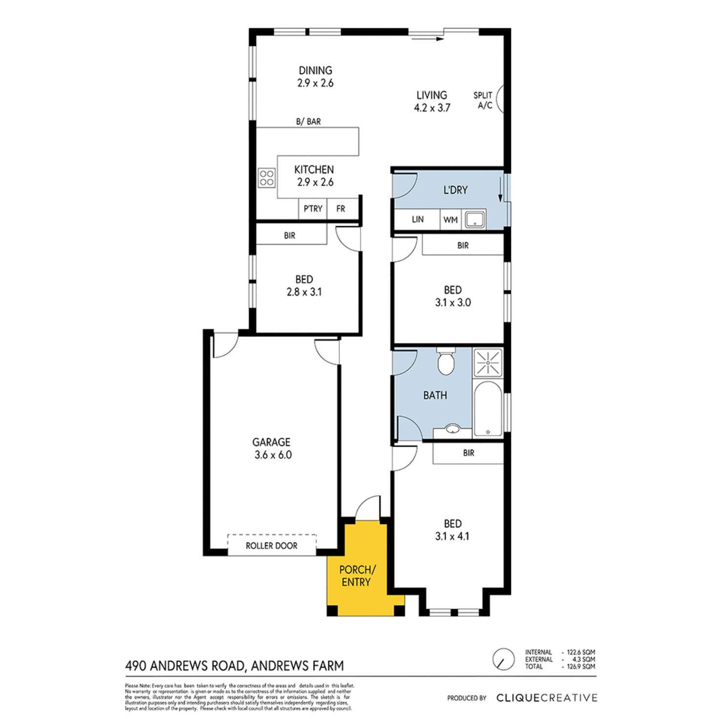 Floorplan of Homely house listing, 490 Andrews Road, Andrews Farm SA 5114